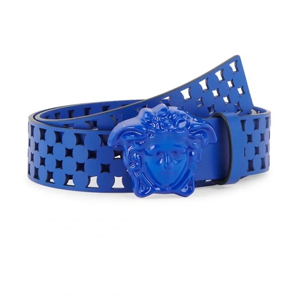 Versace | Accessories | Versace Medusa Cutout Leather Belt  display picture 3